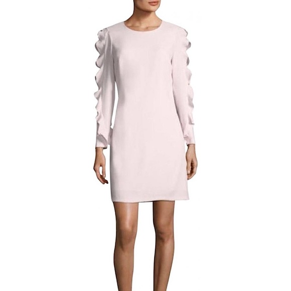 NWT - Club Monaco Open Shoulder Dress - blushed pink colour - size US 0 - Picture 2 of 15